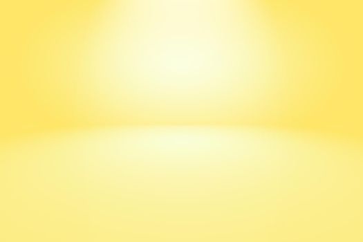 Magic abstract soft colors of shining yellow gradient studio background