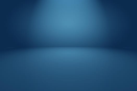 Abstract Luxury gradient Blue background. Smooth Dark blue with Black vignette Studio Banner