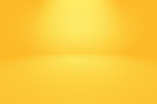 Magic abstract soft colors of shining yellow gradient studio background