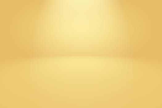 Abstract Luxury Gold yellow gradient studio wall, well use as background,layout,banner and product presentation