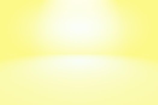 Magic abstract soft colors of shining yellow gradient studio background