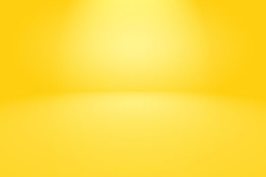 Magic abstract soft colors of shining yellow gradient studio background