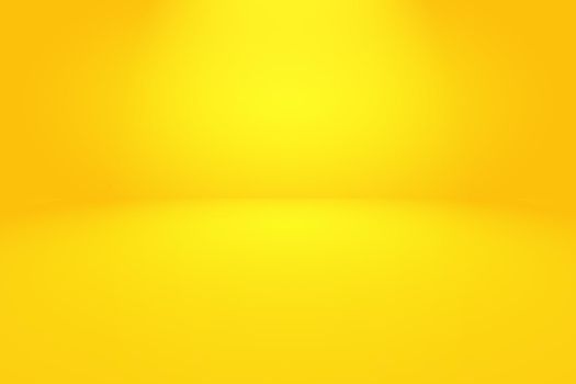 Magic abstract soft colors of shining yellow gradient studio background