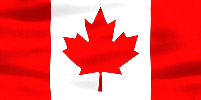 Canada flag - realistic waving fabric flag