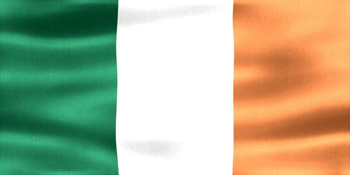 Ireland flag - realistic waving fabric flag