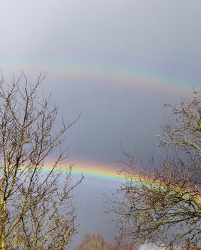 Stunning natural double rainbows plus supernumerary bows seen in northern germany.