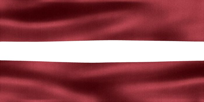 Latvia flag - realistic waving fabric flag