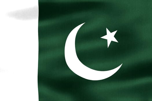 Pakistan flag - realistic waving fabric flag