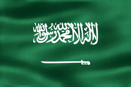 Saudi Arabia flag - realistic waving fabric flag