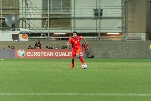 Andorra La Vella, Andorra : 2021 March 31 : Joan Cervós AND in action  in the Qatar 2022 World Cup Qualifying match Andorra vs Hungary