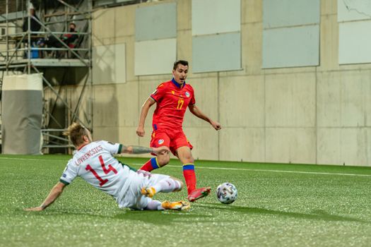 Andorra La Vella, Andorra : 2021 March 31 : Joan Cervós AND in action  in the Qatar 2022 World Cup Qualifying match Andorra vs Hungary