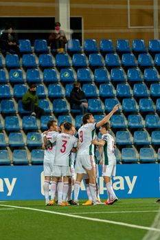 Andorra La Vella, Andorra : 2021 March 31 : Goal of Hungary in action  in the Qatar 2022 World Cup Qualifying match Andorra vs Hungary
