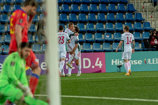 Andorra La Vella, Andorra : 2021 March 31 : Alex Martinez AND in action  in the Qatar 2022 World Cup Qualifying match Andorra vs Hungary