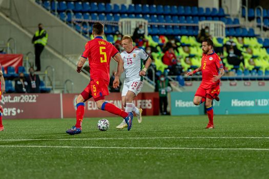 Andorra La Vella, Andorra : 2021 March 31 : L. Kleinheisler HUN in action  in the Qatar 2022 World Cup Qualifying match Andorra vs Hungary
