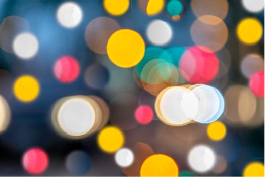 City night light blur bokeh. defocused background.