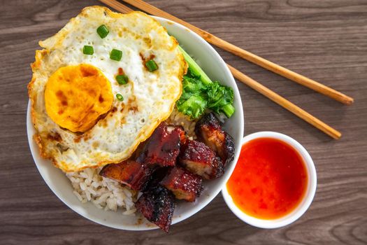 Chinese Sweet Bbq Pork is marinated in a sweet BBQ sauce and then roasted.