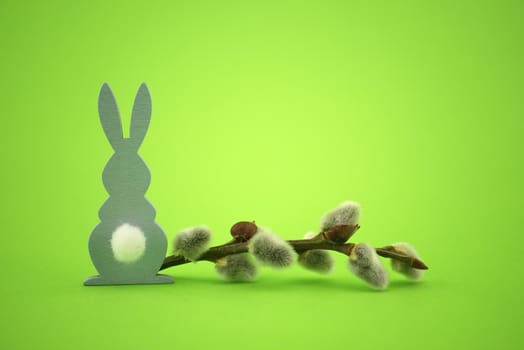 Spring Easter holiday greeting card background with free copy space for text