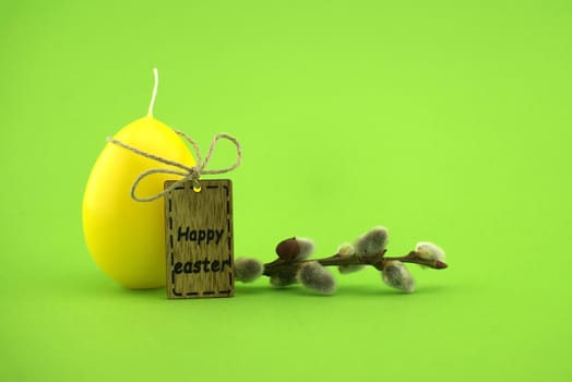 Spring Easter holiday greeting card background with free copy space for text