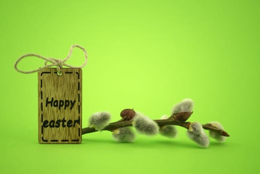 Spring Easter holiday greeting card background with free copy space for text