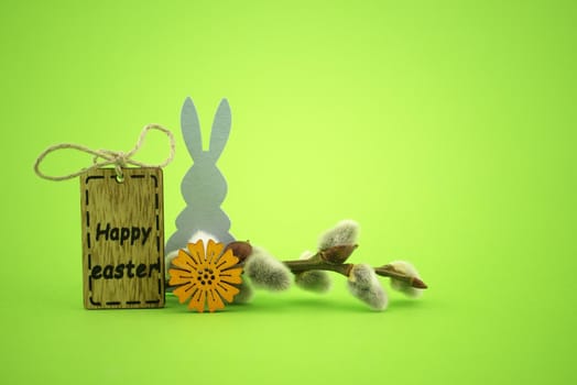 Spring Easter holiday greeting card background with free copy space for text