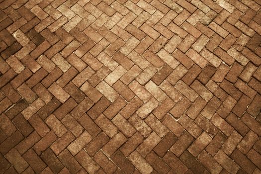Ancient dark and light clay tone brick floor pavement stones luxury wall tile interiors