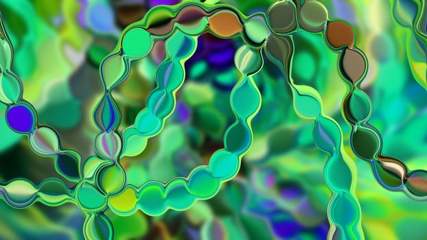 Abstract neon green background with bubble texture.