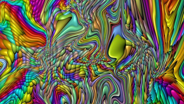 Abstract neon colorful background with bubble texture. 3d image, 3d rendering