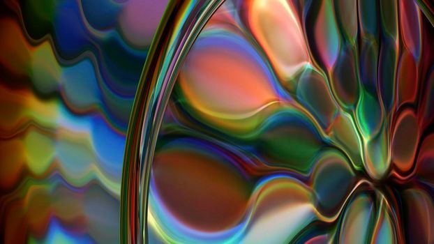 Abstract neon colorful background with bubble texture. 3d image, 3d rendering