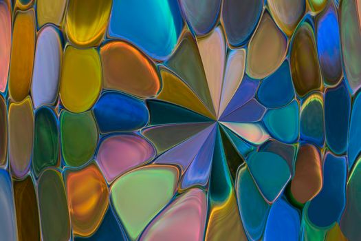 Abstract neon colorful background with bubble texture. 3d image, 3d rendering