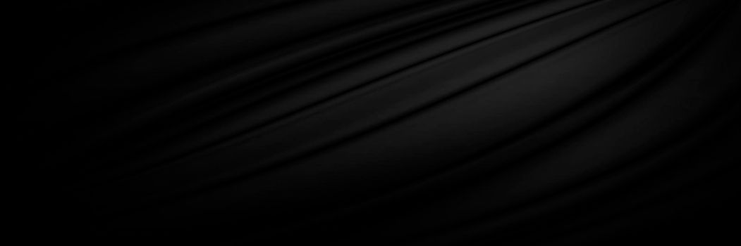 Black fabric background with copy space