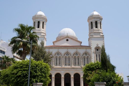 View of Ayia Napa Cathedral in Limassol, Cyprus. Beautiful view of Ayia Napa in the morning.