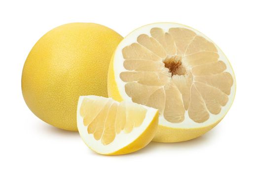 Pamela citrus fruit isolated on white background