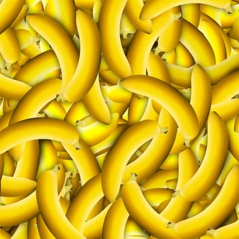 Pattern with bananas. Tropical abstract background