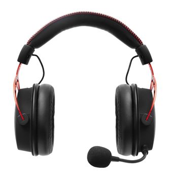 High-quality headphones on a white background. Headphone product photo. With clipping path.