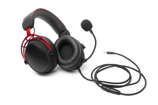 High-quality headphones on a white background. Headphone product photo