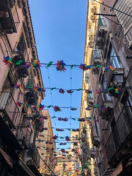 Detail of historical building in Catania , Sicily in Italy