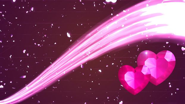 Abstract Background with nice pink hearts