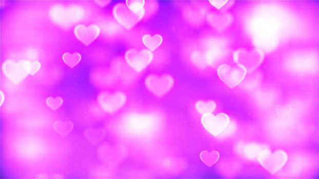 Abstract Background with nice abstract pink flying hearts