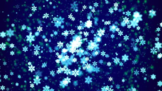 Abstract Background with nice falling snowflakes