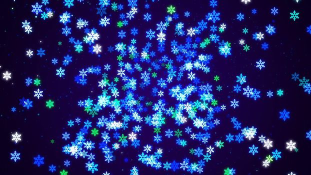 Abstract Background with nice falling snowflakes