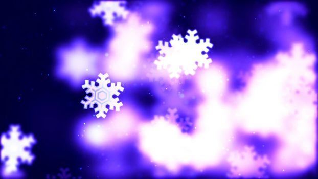 Abstract Background with nice falling snowflakes