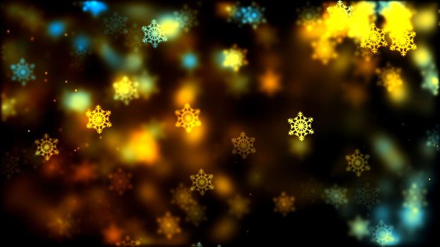 Abstract Background with nice falling snowflakes