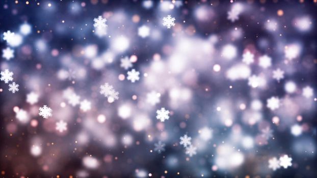 Abstract Background with nice falling snowflakes