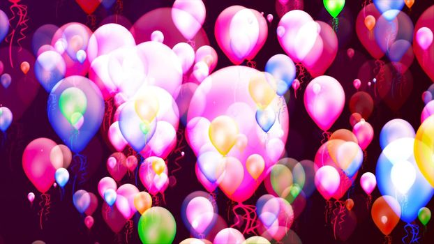 Abstract Background with nice flying balloons