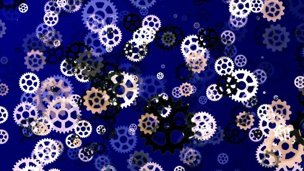 Abstract Background with nice falling gears