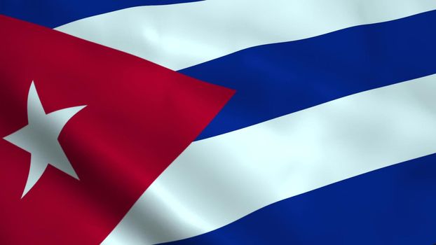 Realistic Cuba flag waving in the wind.