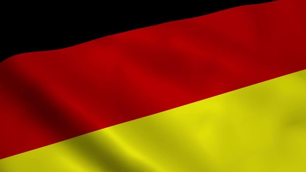 Realistic Germany flag waving in the wind.
