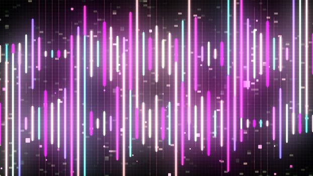 abstract Audio neon equalizer background.