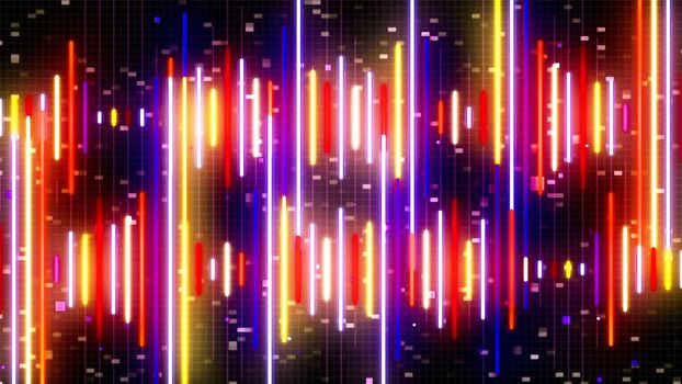 abstract Audio neon equalizer background.