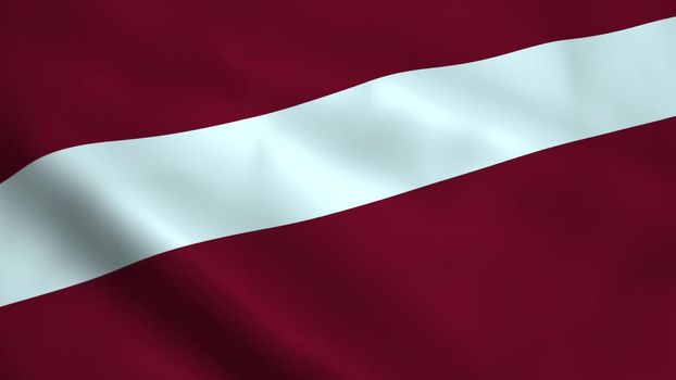 Realistic Latvia flag waving in the wind.